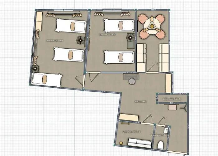 Two-bedroom apartment \'Taupé\'